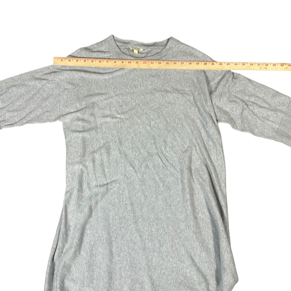 Eileen‎ Fisher Sweater Dress Women Medium Gray Organic Cotton Knit Long Sleeve - Picture 8 of 9